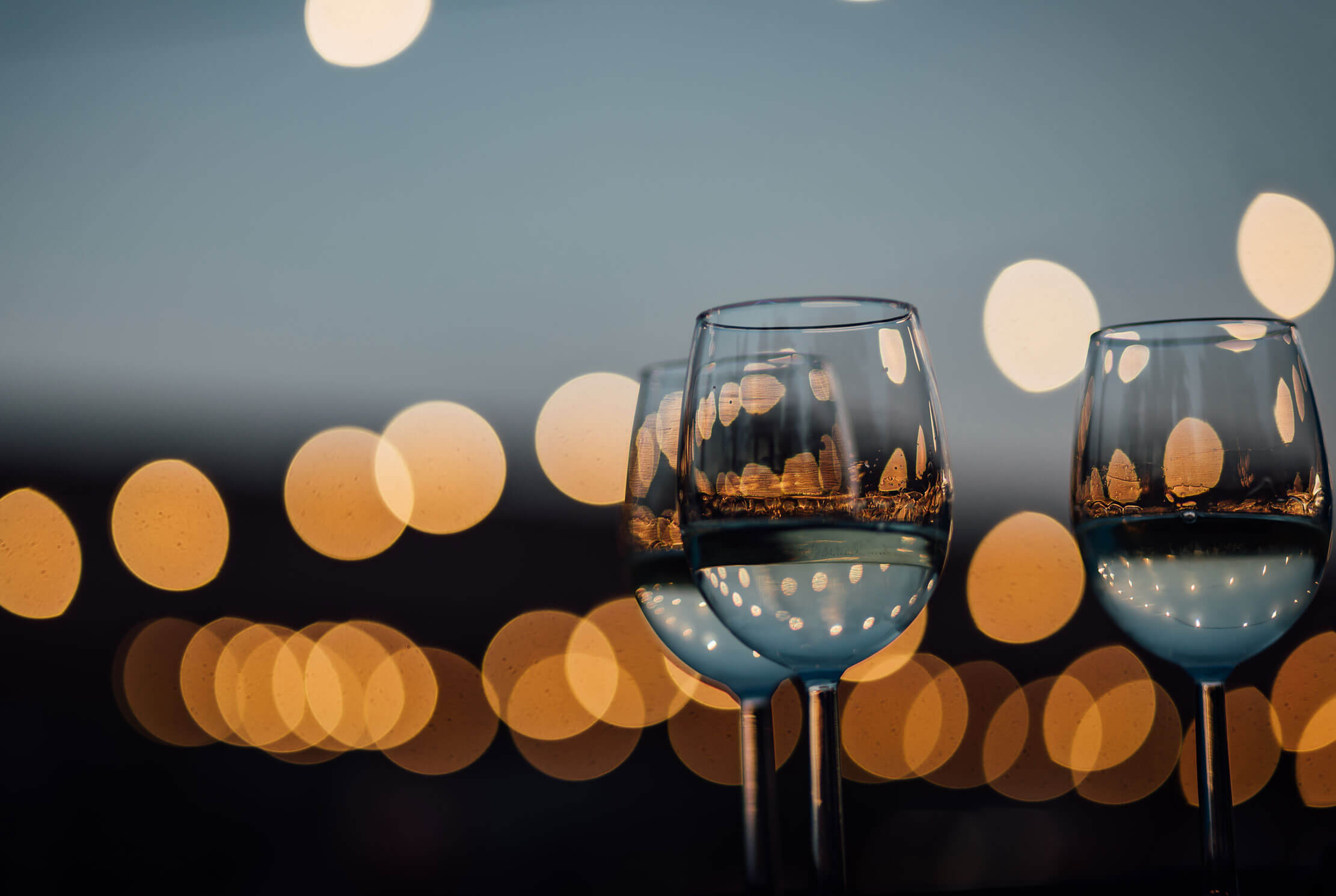 Glasses at sunset